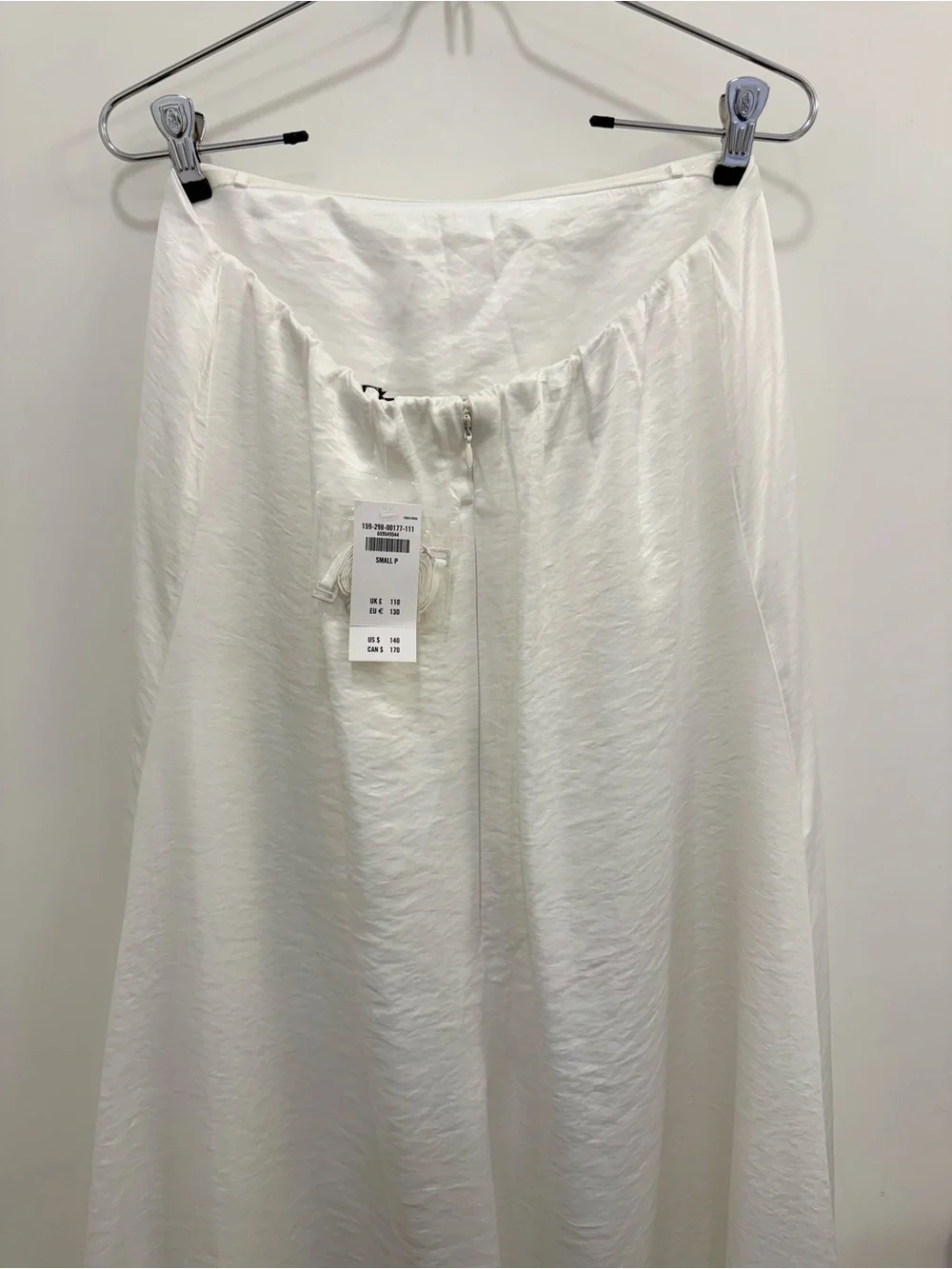 Abercrombie & Fitch Strapless trapeze maxi dress in white size small petite